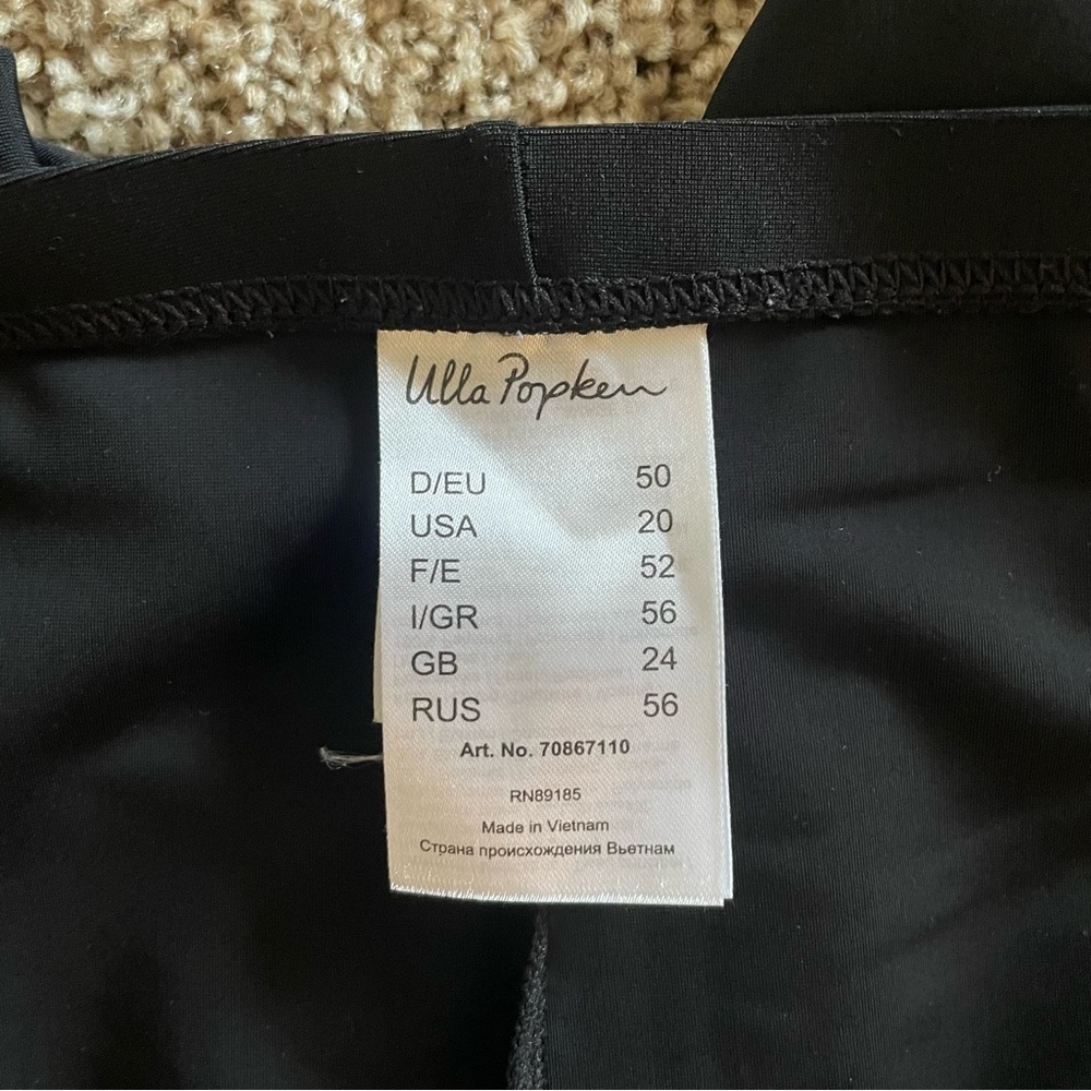 Ulla Popken Liquid Knit Pull on Capri Pants Women’s Plus Size 20 Black Sleek EUC - Picture 4 of 8